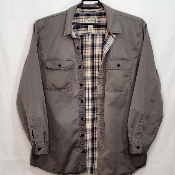 LL Bean Flannel Lined Shirt Large - Picture 5 of 13